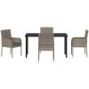 Trädgårdsset med Kuddar - 5 delar, Grå, Poly Rattan vidaXL 140 x 70 x 73 cm – miniatyr 7