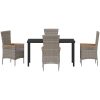 Trädgårdsset med kudde 5 pcs Grå vidaXL 140 x 70 x 73 cm – miniatyr 7