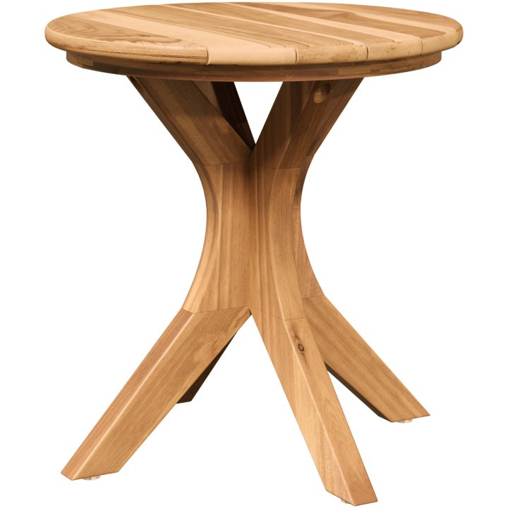 Trädgårdssidan Bord Massivt Teak vidaXL ⌀40 x 41 cm – bild 2
