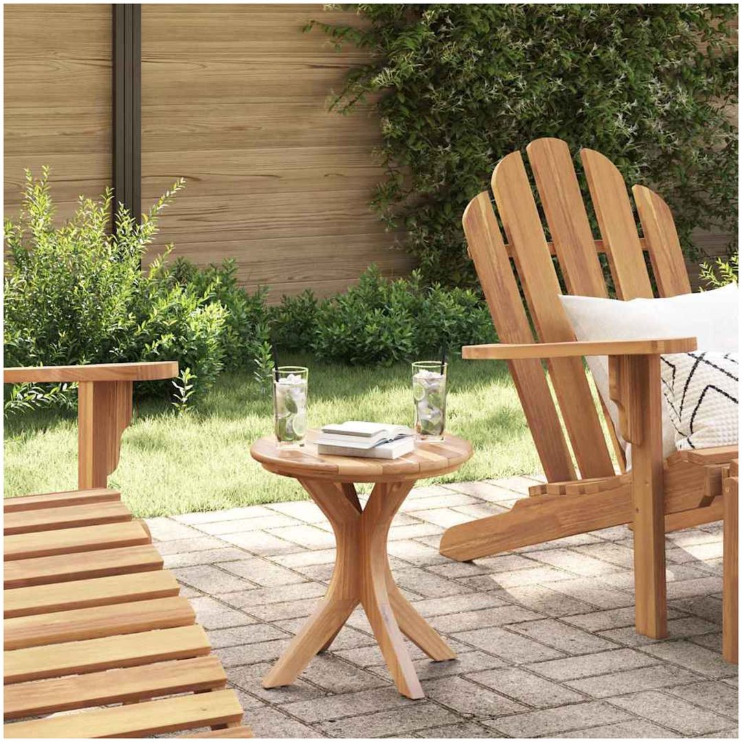 Trädgårdssidan Bord Massivt Teak vidaXL ⌀40 x 41 cm