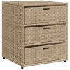 Trädgårdsskåp beige konstrotting vidaXL 55 x 59 x 69 cm – miniatyr 2