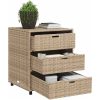 Trädgårdsskåp beige konstrotting vidaXL 55 x 59 x 69 cm – miniatyr 4