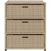 Trädgårdsskåp beige konstrotting vidaXL 55 x 59 x 69 cm – miniatyr 5