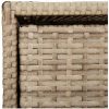 Trädgårdsskåp beige konstrotting vidaXL 55 x 59 x 69 cm – miniatyr 9