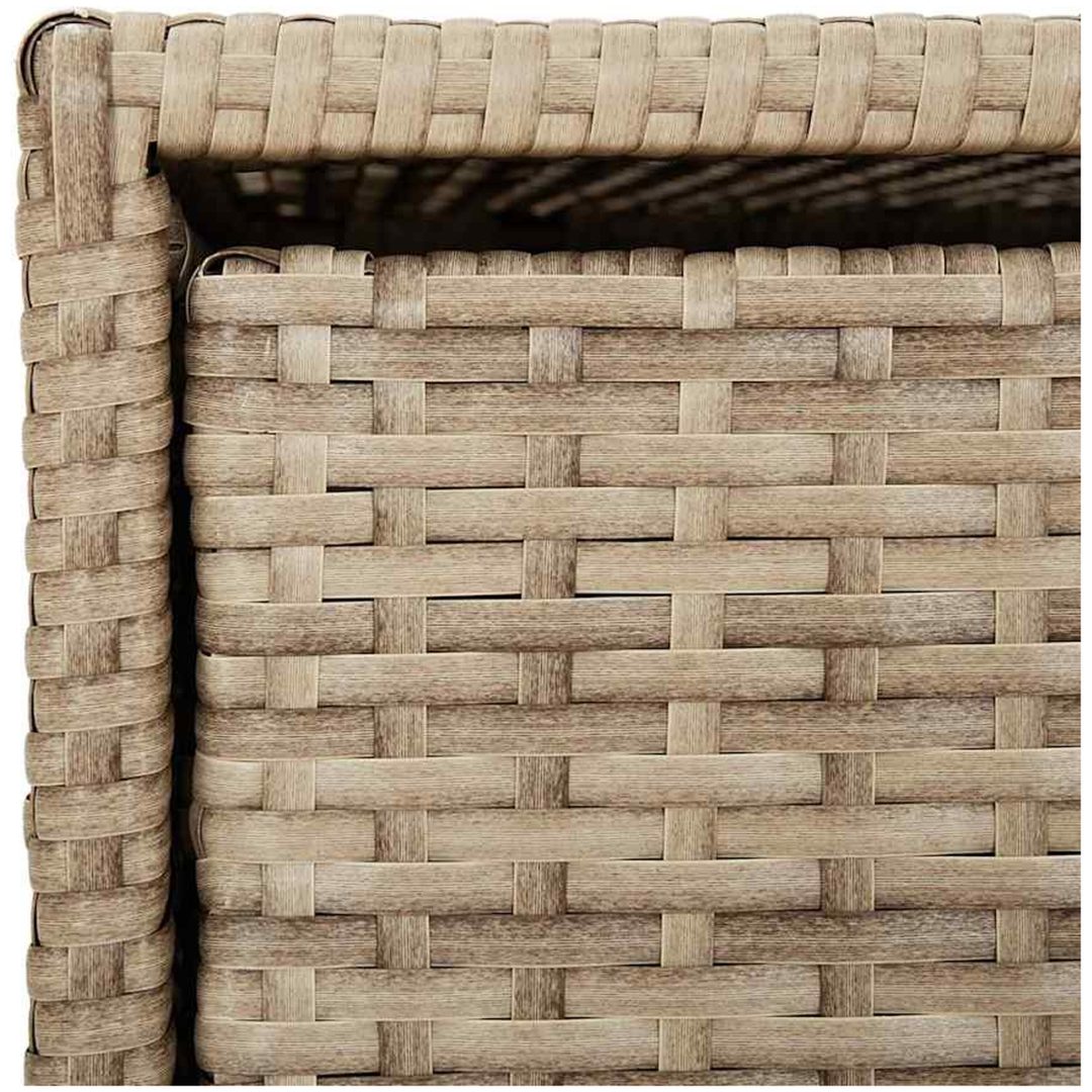 Trädgårdsskåp beige konstrotting vidaXL 55 x 59 x 69 cm – bild 9