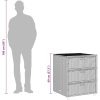 Trädgårdsskåp beige konstrotting vidaXL 55 x 59 x 69 cm – miniatyr 10
