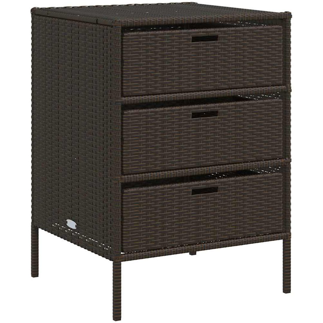Trädgårdsskåp brun konstrotting vidaXL 55 x 59 x 80 cm – bild 2