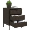 Trädgårdsskåp brun konstrotting vidaXL 55 x 59 x 80 cm – miniatyr 4