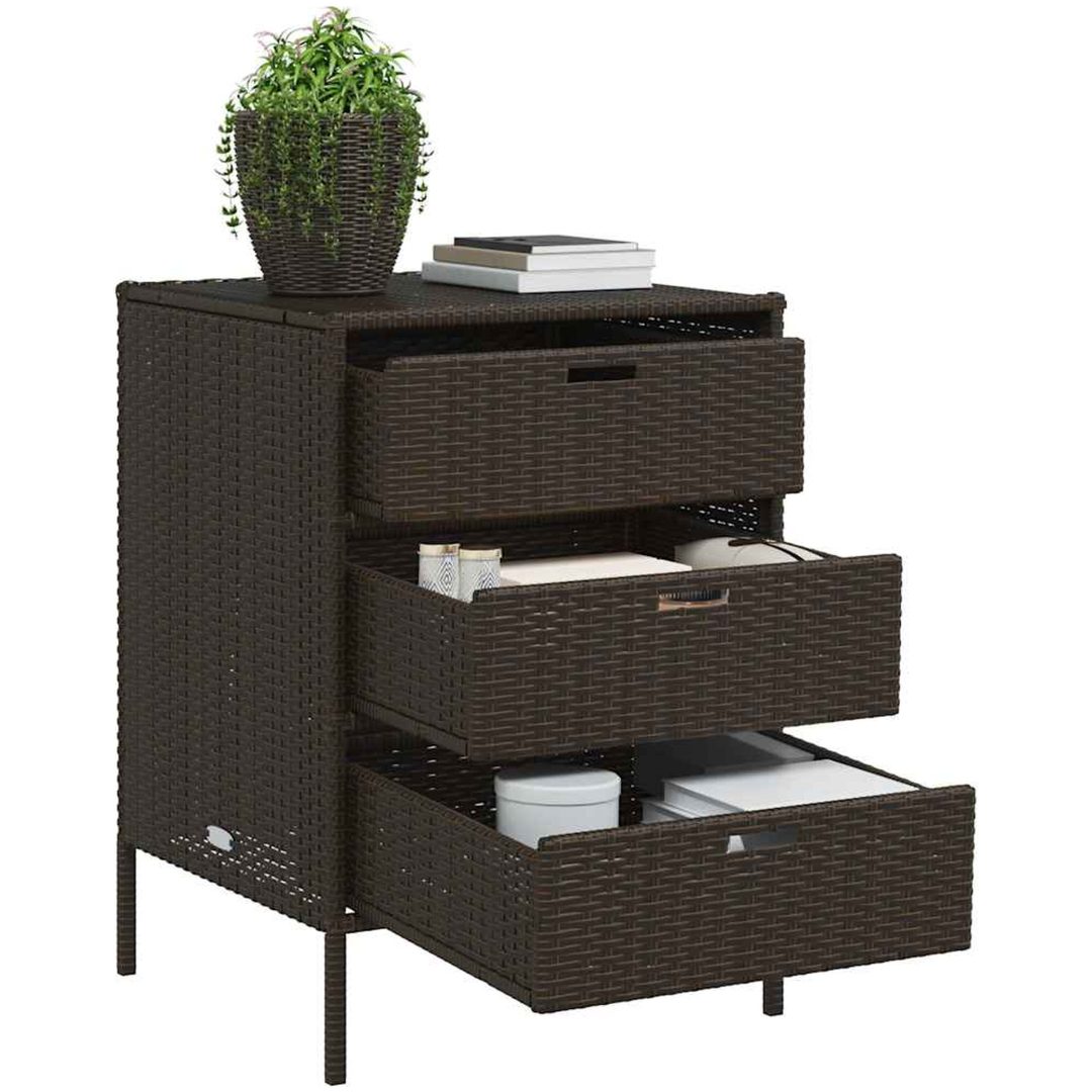 Trädgårdsskåp brun konstrotting vidaXL 55 x 59 x 80 cm – bild 4