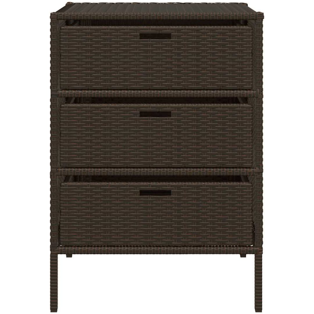 Trädgårdsskåp brun konstrotting vidaXL 55 x 59 x 80 cm – bild 5