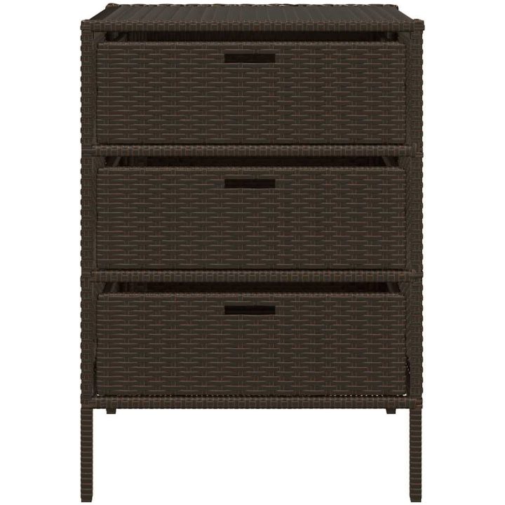 Trädgårdsskåp brun konstrotting vidaXL 55 x 59 x 80 cm – bild 5