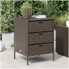 Trädgårdsskåp brun konstrotting vidaXL 55 x 59 x 80 cm – miniatyr 1