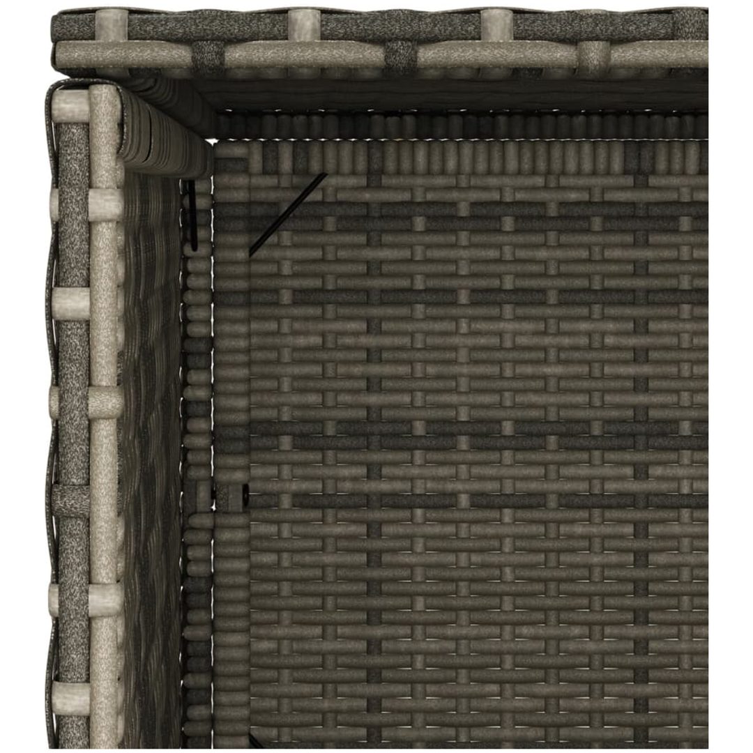 Trädgårdsskåp grå 50x55x115 cm konstrotting vidaXL – bild 11