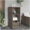 Trädgårdsskåp grå 50x55x115 cm konstrotting vidaXL – miniatyr 3