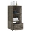 Trädgårdsskåp grå 50x55x115 cm konstrotting vidaXL – miniatyr 5