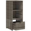 Trädgårdsskåp grå 50x55x115 cm konstrotting vidaXL – miniatyr 6