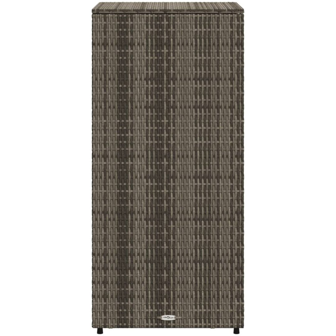 Trädgårdsskåp grå 50x55x115 cm konstrotting vidaXL – bild 8