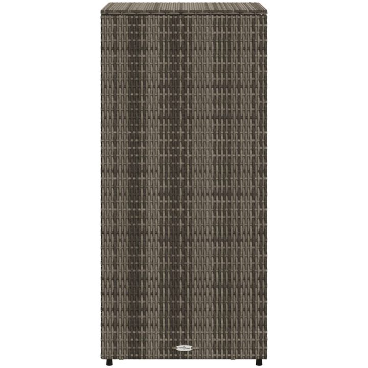 Trädgårdsskåp grå 50x55x115 cm konstrotting vidaXL – bild 8