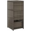 Trädgårdsskåp grå 50x55x115 cm konstrotting vidaXL – miniatyr 9
