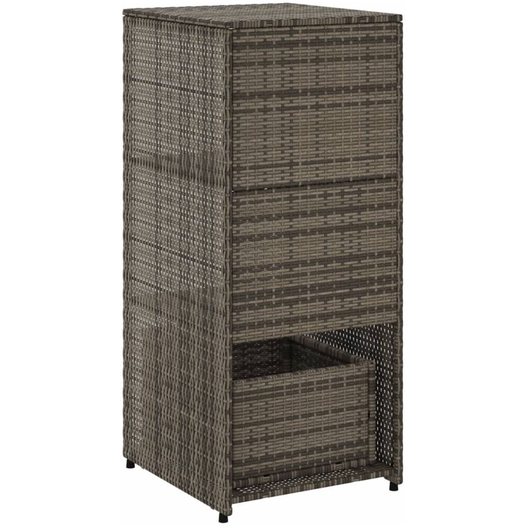 Trädgårdsskåp grå 50x55x115 cm konstrotting vidaXL – bild 9