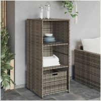 Trädgårdsskåp grå 50x55x115 cm konstrotting vidaXL