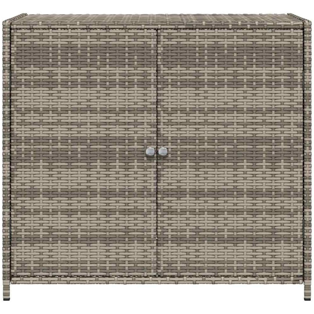 Trädgårdsskåp grå 83x45x76 cm konstrotting vidaXL – bild 5