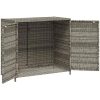 Trädgårdsskåp grå 83x45x76 cm konstrotting vidaXL – miniatyr 6