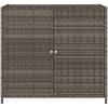 Trädgårdsskåp grå 83x45x76 cm konstrotting vidaXL – miniatyr 7