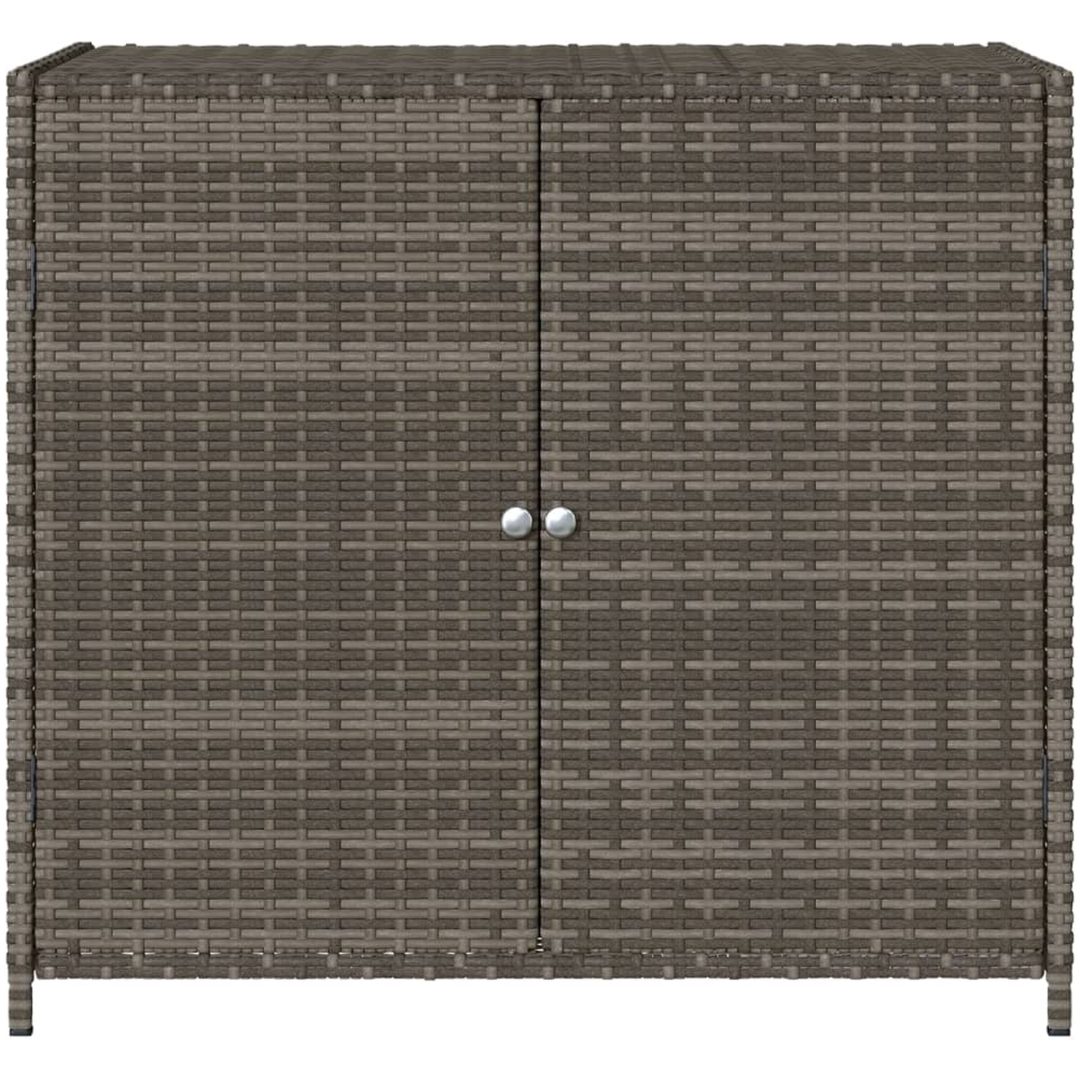 Trädgårdsskåp grå 83x45x76 cm konstrotting vidaXL – bild 7