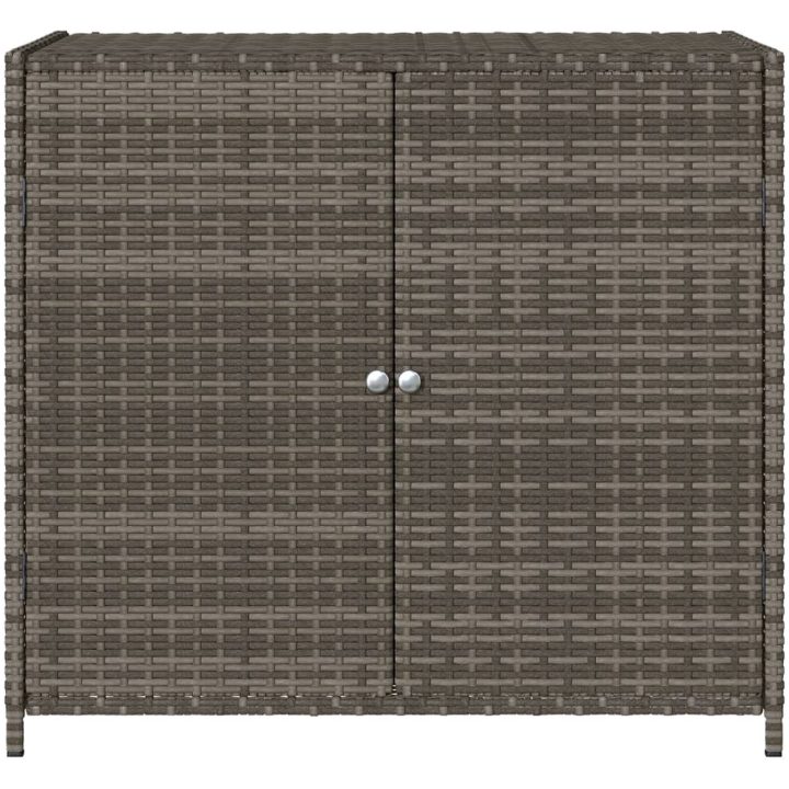 Trädgårdsskåp grå 83x45x76 cm konstrotting vidaXL – bild 7