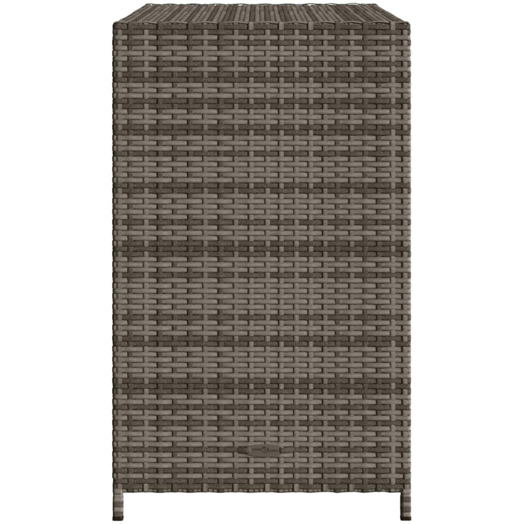 Trädgårdsskåp grå 83x45x76 cm konstrotting vidaXL – bild 8