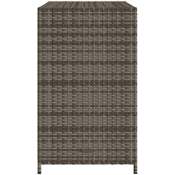 Trädgårdsskåp grå 83x45x76 cm konstrotting vidaXL – bild 8