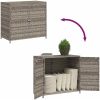 Trädgårdsskåp grå 83x45x76 cm konstrotting vidaXL – miniatyr 9