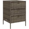 Trädgårdsskåp grå konstrotting vidaXL 55 x 59 x 80 cm – miniatyr 2