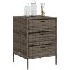 Trädgårdsskåp grå konstrotting vidaXL 55 x 59 x 80 cm – miniatyr 4