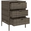 Trädgårdsskåp grå konstrotting vidaXL 55 x 59 x 80 cm – miniatyr 6