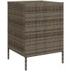 Trädgårdsskåp grå konstrotting vidaXL 55 x 59 x 80 cm – miniatyr 7