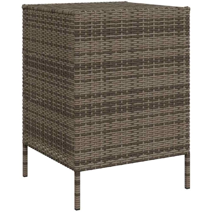 Trädgårdsskåp grå konstrotting vidaXL 55 x 59 x 80 cm – bild 7