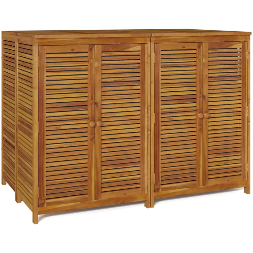 Trädgårdsskåp massivt akaciaträ vidaXL 140 x 87 x 104 cm – bild 2