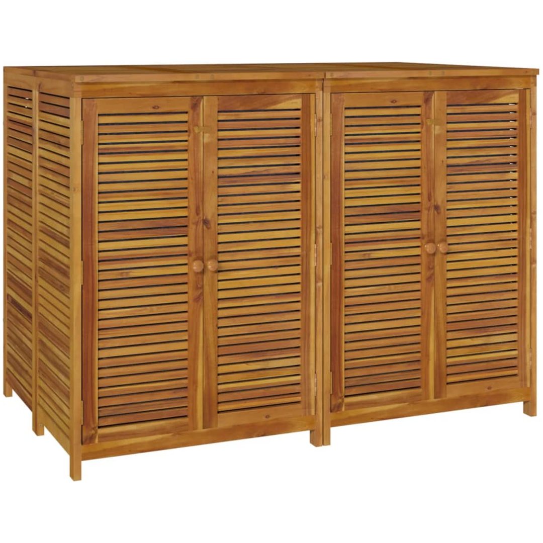 Trädgårdsskåp massivt akaciaträ vidaXL 140 x 87 x 104 cm – bild 3