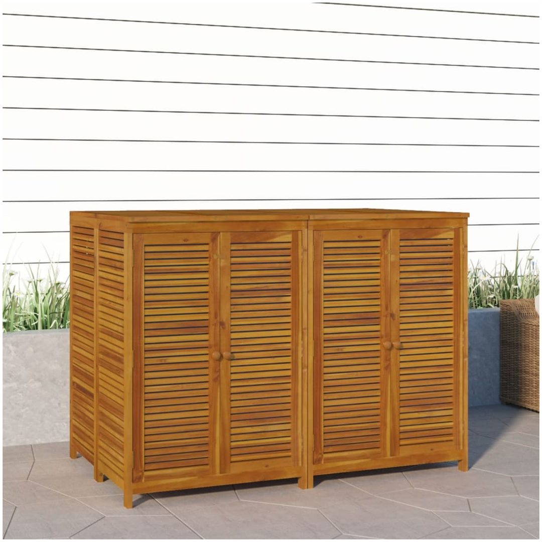Trädgårdsskåp massivt akaciaträ vidaXL 140 x 87 x 104 cm – bild 4