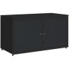 Trädgårdsskåp svart 110x55x60,5 cm konstrotting vidaXL – miniatyr 2