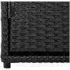 Trädgårdsskåp svart 110x55x60,5 cm konstrotting vidaXL – miniatyr 12