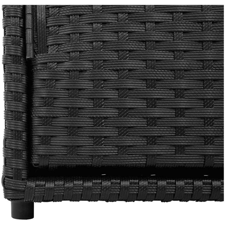 Trädgårdsskåp svart 110x55x60,5 cm konstrotting vidaXL – bild 12