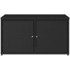 Trädgårdsskåp svart 110x55x60,5 cm konstrotting vidaXL – miniatyr 6