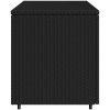 Trädgårdsskåp svart 110x55x60,5 cm konstrotting vidaXL – miniatyr 8