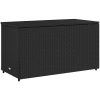 Trädgårdsskåp svart 110x55x60,5 cm konstrotting vidaXL – miniatyr 9