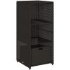 Trädgårdsskåp svart 50x55x115 cm konstrotting vidaXL – miniatyr 2