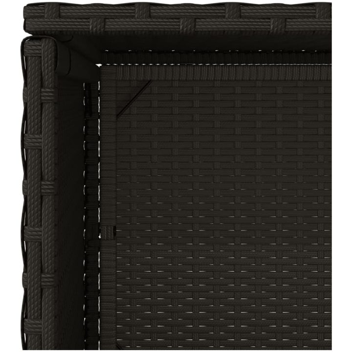Trädgårdsskåp svart 50x55x115 cm konstrotting vidaXL – bild 11
