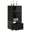 Trädgårdsskåp svart 50x55x115 cm konstrotting vidaXL – miniatyr 5